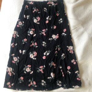 Hollister knee length floral skirt